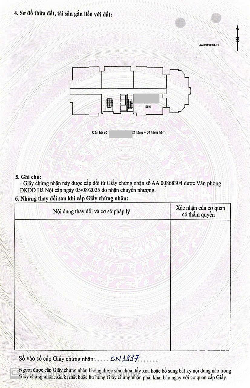Chính chủ bán căn hộ chung cư 126 tòa nhà N09 B mặt đường Thành Thái view chính diện CV Cầu Giấy