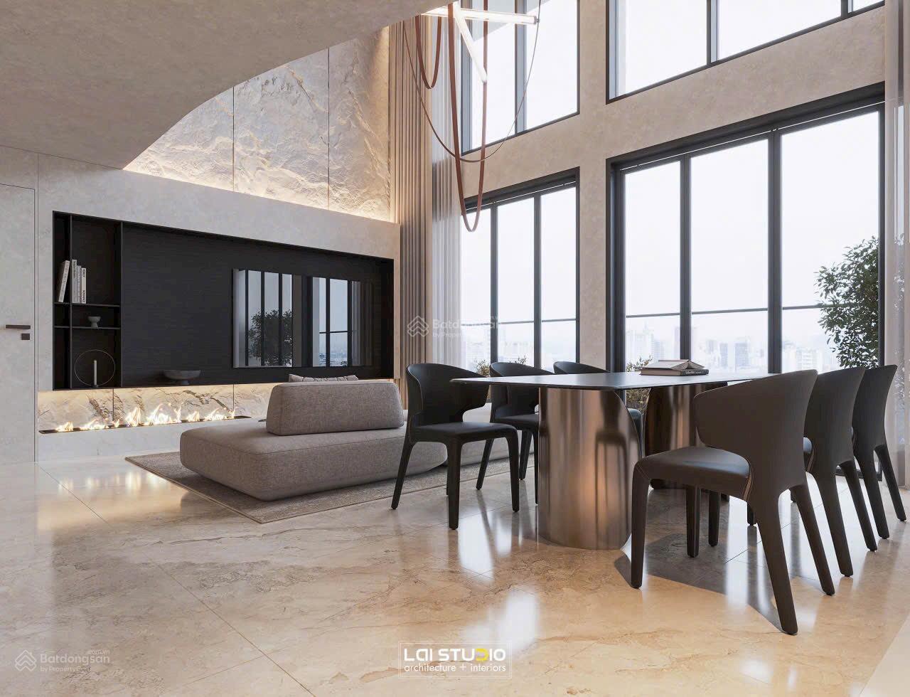 Cho thuê căn Loft 3PN The Crest - Metropole view sông Landmark 81, full nội thất giá 185 triệu