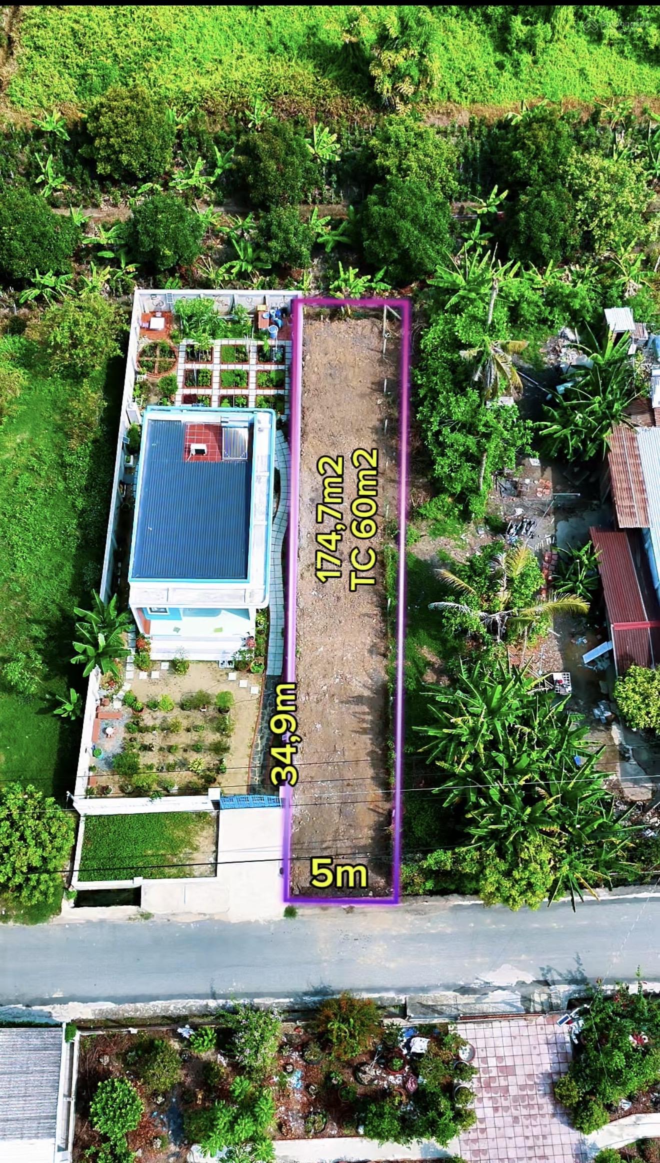 #175M2_ĐẤT DX122-TÂN AN-GIÁ 2 TỶ 050 DT : 5 x 34,9 ; Thổ Cư 60m2