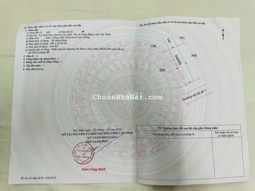 BÁN NHÀ ĐẤT TRUNG TÂM XÃ TRẢNG BÀNG, TÂY NINH