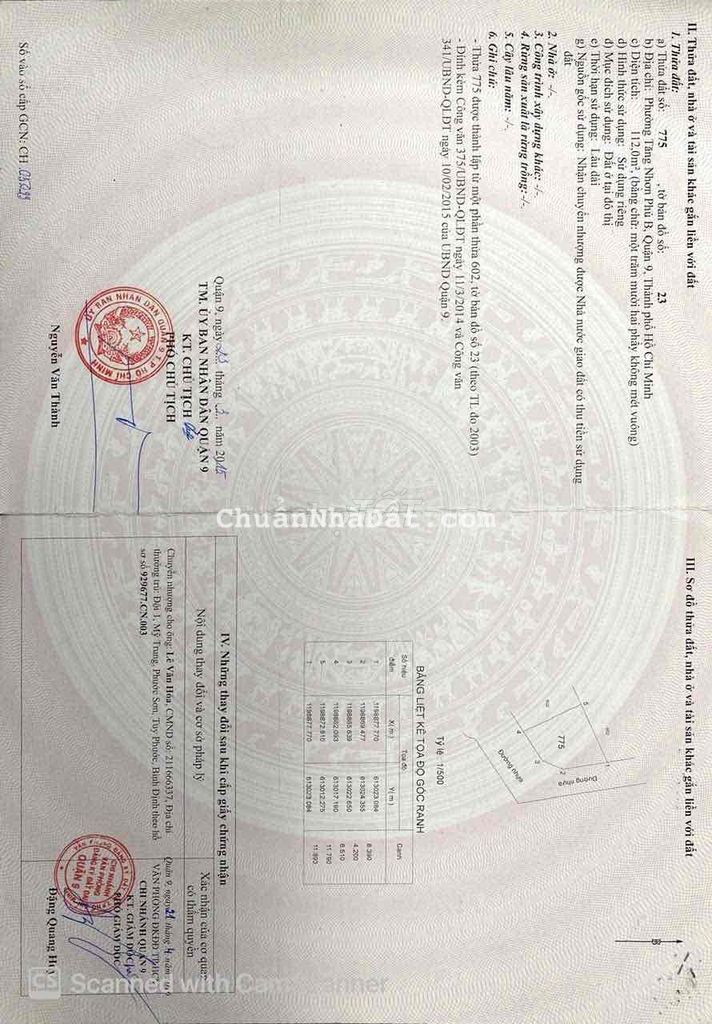 Cần bán lô đất 2 mặt tiền đường số 2 Tăng Nhơn Phú B, Quận 9