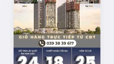 Mở bán căn 1BR+1 và 2BR - 2WC - 54.80m² đến 61m² giá chỉ từ ~3 TỶ