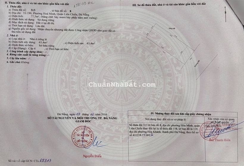 🔴Bán nhà cấp 4 kiệt oto 6m Lên nhà số K64 Trần Đình Tri