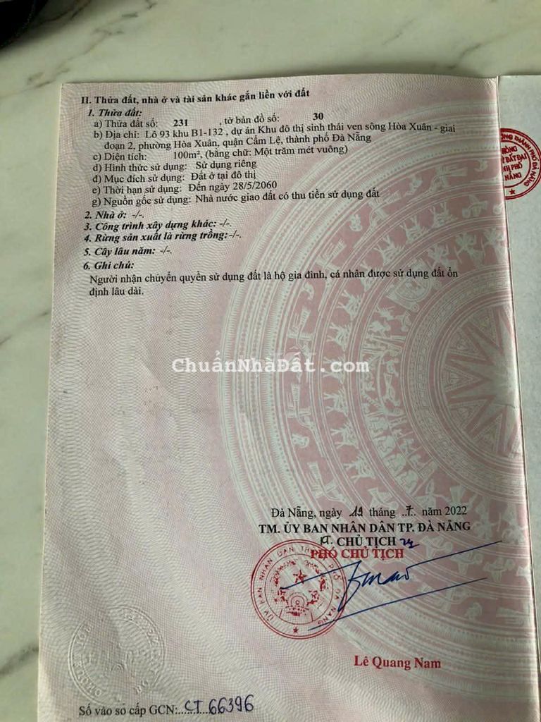 Lô đất Cồn Dầu 15