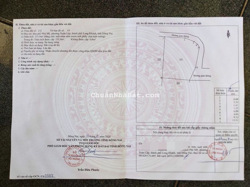 Chính chủ Đất chợ phường Xuân Lập Long Khánh Đồng Nai