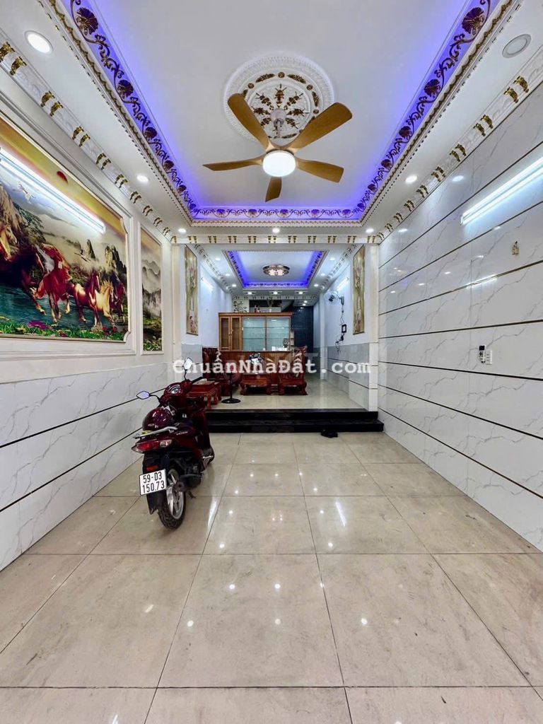 Nhà 4 Tầng 79m2 Thới An, Quận 12. Căn góc,2 mặt hẻm XE TẢI. Giá 5,3 tỷ