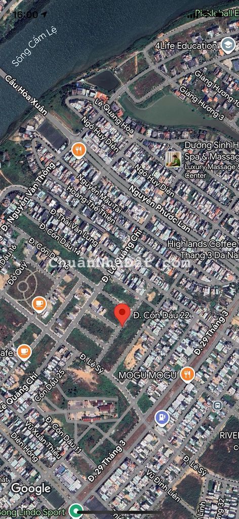 Bán đất MT Cồn Dầu 22, sạch đẹp, Gần cầu Hòa Xuân, công viên. DT 100m2