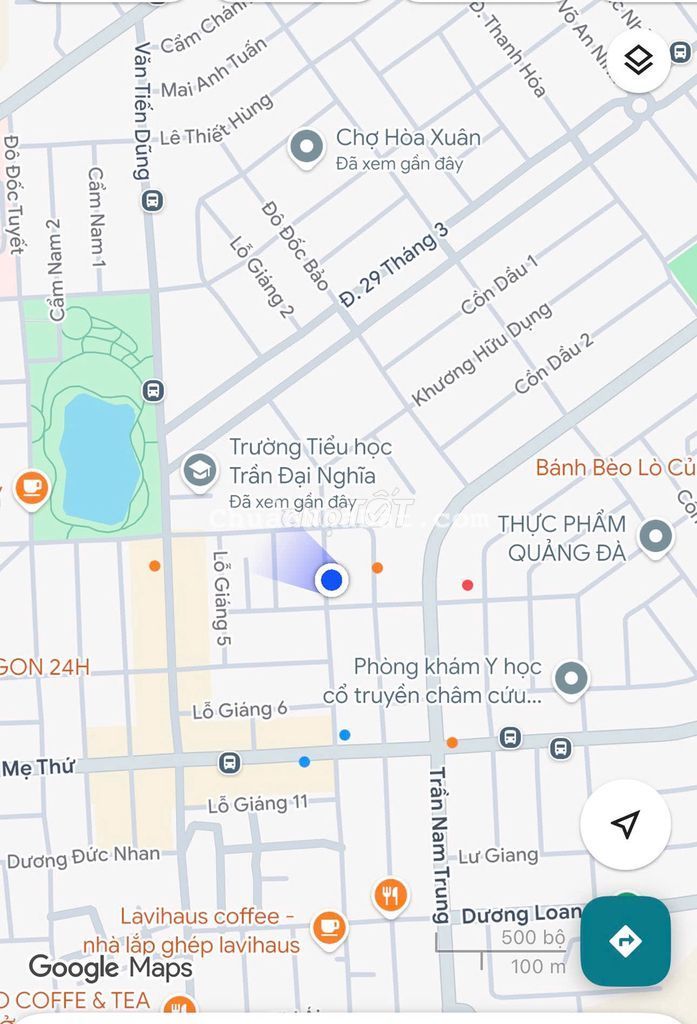 Bán lô 7.5m Hoàng Đình Ái, gần chợ Hòa Xuân & cầu Nguyễn Tri Phương