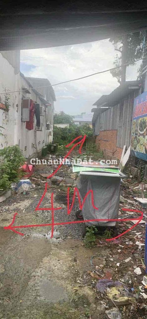 bán đất hẻm 4m lô nhì sát MT đường kdc hoàn cầu