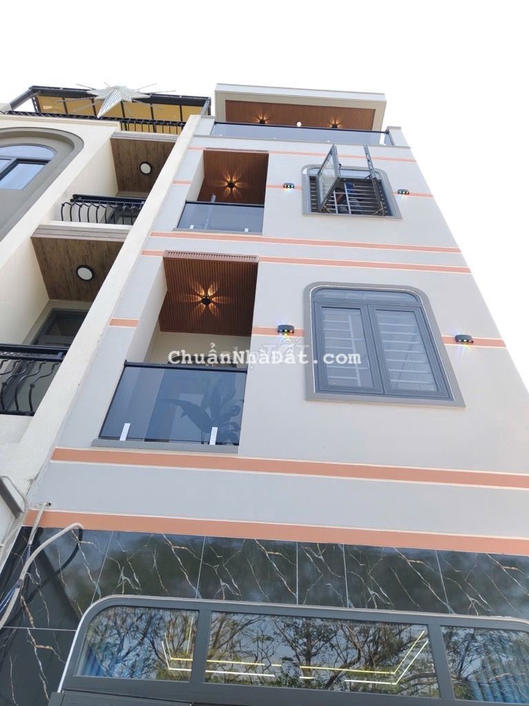 6ty15 nhà 4 tầng HXH 10m thẳng băng cách TL43 50m đối diện KCN Đồng An