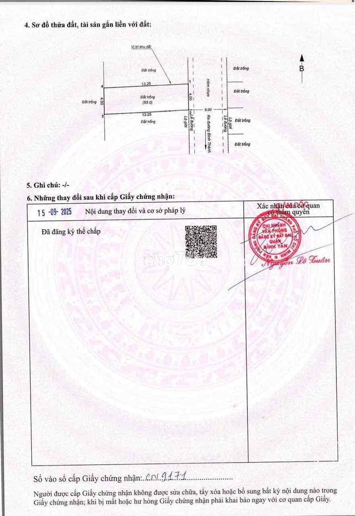 ✅Bán Lô Đất 399/12/25 Bình Thành,Bình Tân, Sát KDC Q.5 4-14M2 3.190ty