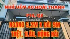 Nhà Hẻm 40 Hoài Thanh P14, Q8. Nhà 1trệt, 1 lầu, ngang 5,2m x dài 9m