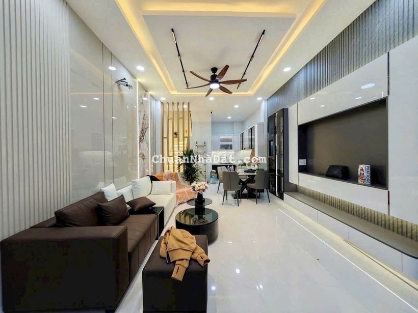 Nhà HXH mới xây Nguyễn Văn Luông 48m2, 4 tầng BTCT 4PN hẻm hậu sau nhà