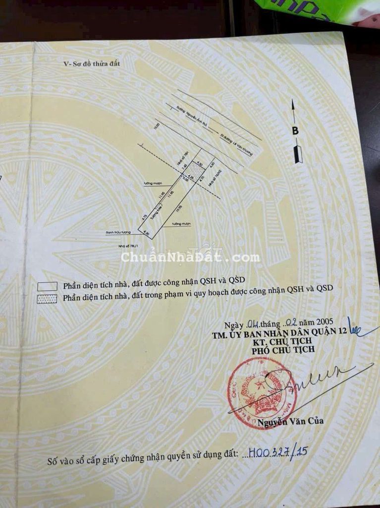 nhà cũ MT Nguyễn Ảnh Thủ dt 4,3x29 thổ 106m2 giá 11.5 tỷ gần ubnd