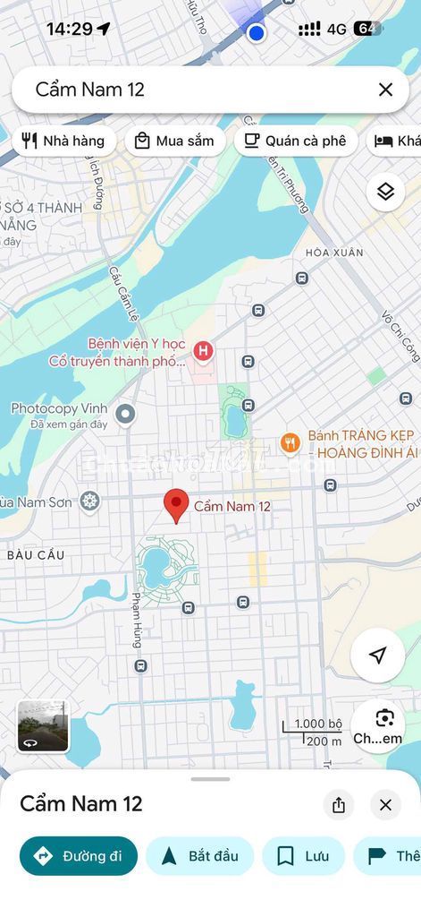 Bán đất đường 7.5m Cẩm Nam 12, Hoà Xuân, gần công viên - Giá 5.4 tỷ tl