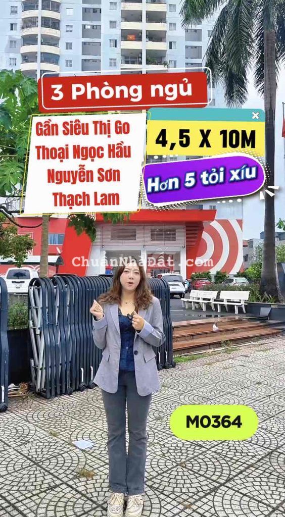 Hotgirl Nhà Phố Ngọc Giàu - 50m ra mặt tiền siêu thị Go ngang 4,5m,3pn