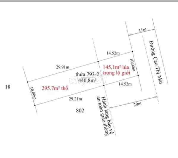 441m2 có thổ cư - Thích hợp làm kho xưởng , biệt thự