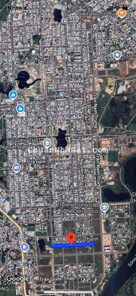 Bán đất MT đường Vũ Thạnh, gần dự án CMC Hoà Xuân, siêu thị AEON MALL