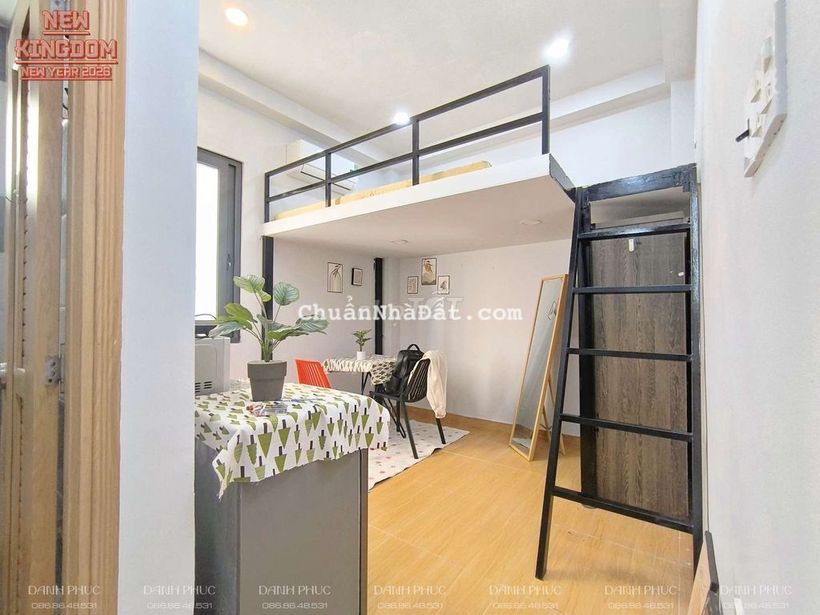 Chdv xinh gần chợ Bà Chiểu có gác ngủ nội thất tiện nghi cửa sổ thoáng