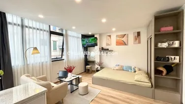 CHO THUÊ CĂN HỘ STUDIO FULL NỘI THẤT SIÊU THOÁNG NGAY HOÀNG QUỐC VIỆT