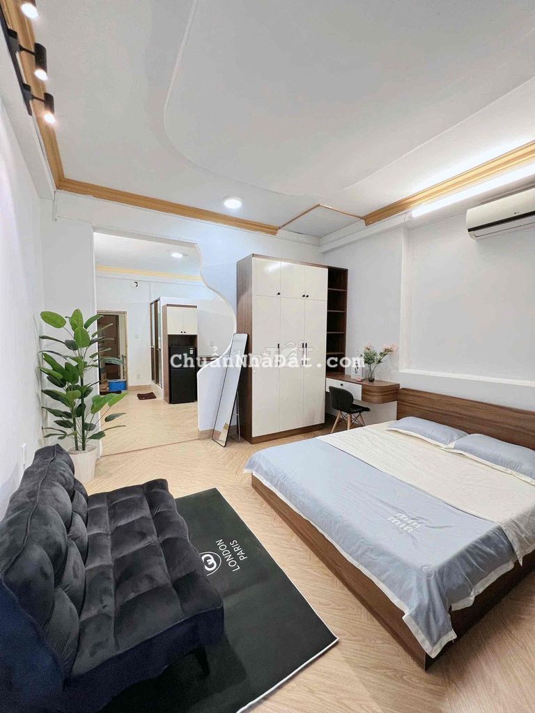 CHO THUÊ CĂN STUDIO BAN CÔNG FULL NỘI THẤT MÁY GIẶC RIÊNG DT 35m2