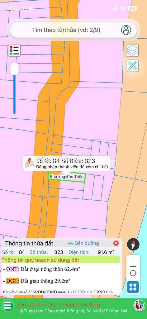 Bán đất vị trí vàng ngay làng Bưởi Tân Triều , cách Cầu Tân Triều 50m