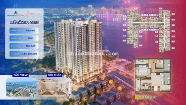 Peninsula Đà Nẵng bán căn 2PN 62,6m² view Sông Hàn giá 4,3 tỷ