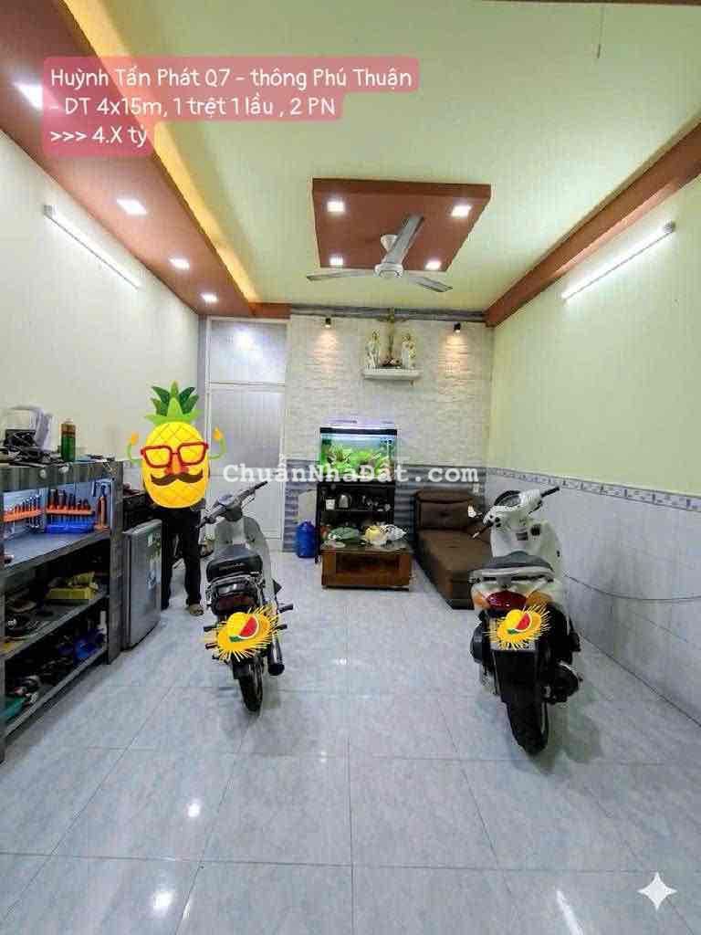 HXH Huỳnh Tấn Phát thông Phú Thuận-  1 trệt 1 lầu & sân thượng- 60m2