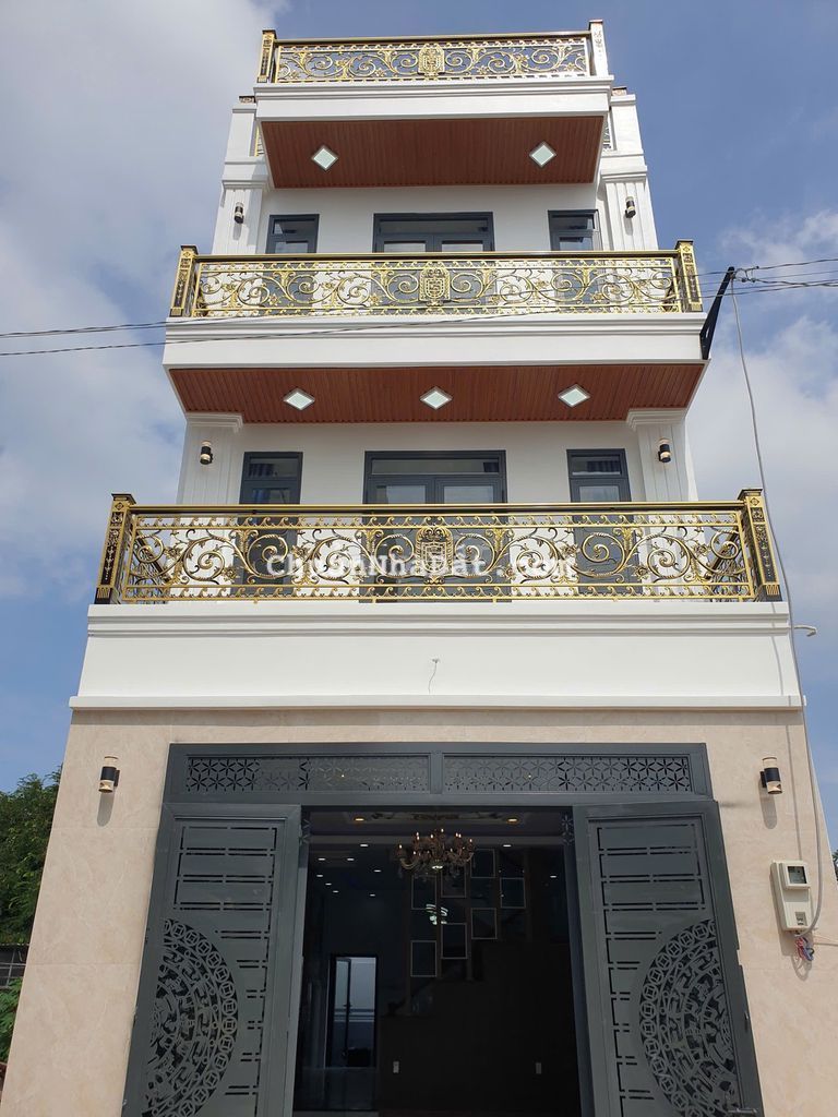 Nhà phố xinh 5x17, 3 lầu, gần trường THPT Bà Điểm, chợ đầu mối Hóc Môn