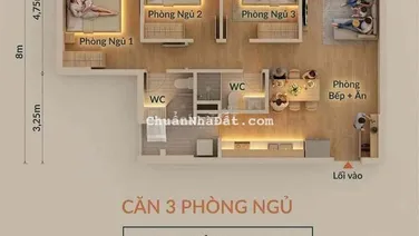 NOXH Biên Hoà căn 3 phòng ngủ cho đại gia đình 3 thế hệ