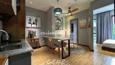 Chung Cư Mini 1 Phòng Ngủ - Ban Công Lớn, Tone Nâu Gỗ, Nội Thất Luxury