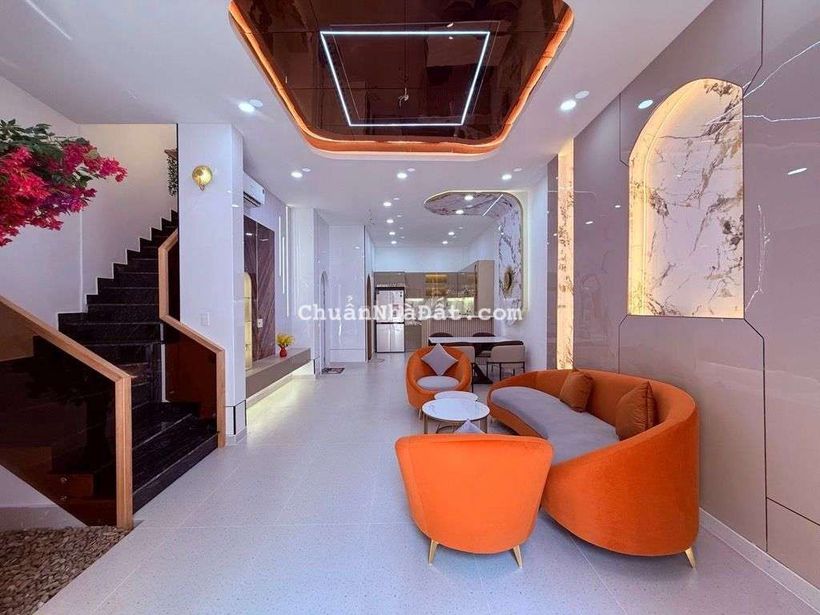 S=66m2,Nhỉnh 7tỷ(tl),Ngang5.3m,3 tầng,4PN+4WC,Nơ Trang Long-Bình Thạnh