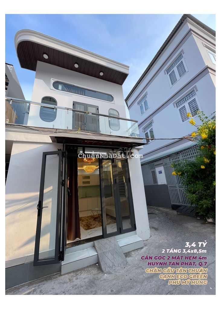 NHÀ 2 TẦNG MỚI SANG ĐẸP HUỲNH TẤN PHÁT QUẬN 7 GIÁ 3,4 TỶ