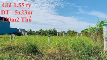 Full thổ 120m2-mặt tiền đường-tuyến long khê phước vân. kcn cầu tràm