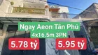 HXH thông, Aeon Tân Phú, 3PN 4x16.5m 66m2 chỉ 5.78 tỷ Nhà Đẹp Đón Tết