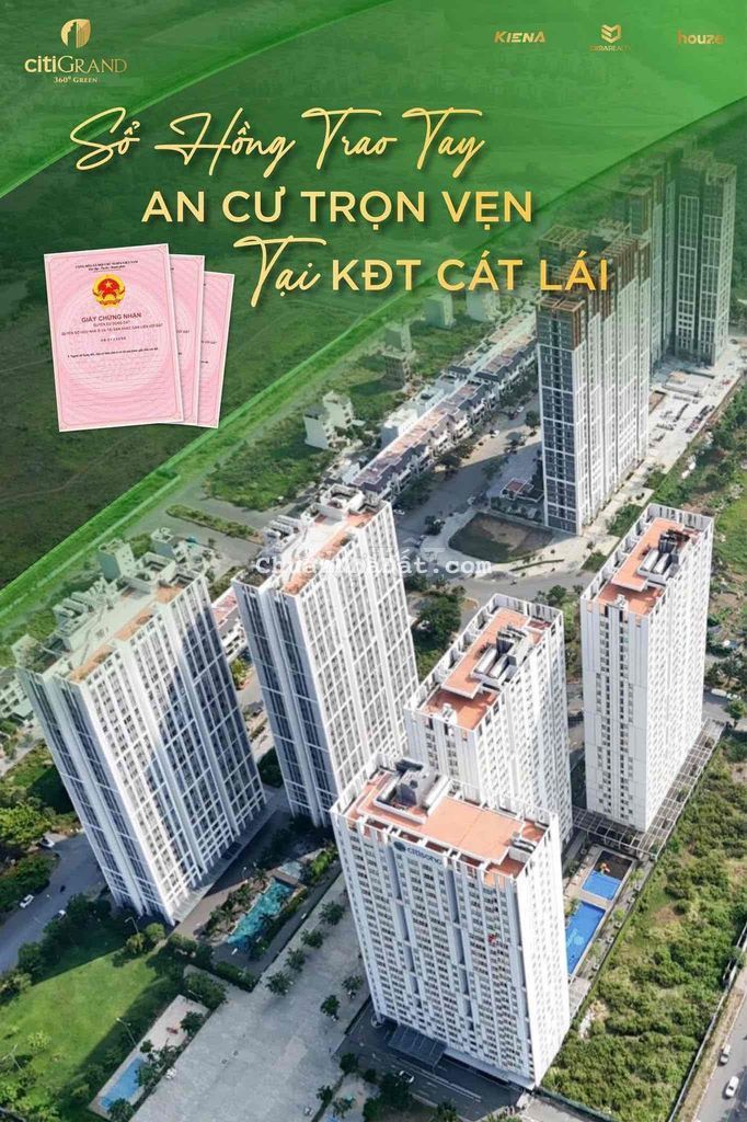 Căn hộ Duplex 3PN 80m2 CitiGrand Quận 2 - TT 10% Ký HĐMB