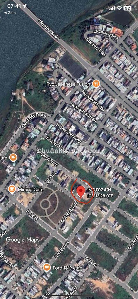 BÁN LÔ ĐẤT ĐẸP - ĐƯỜNG CỒN DẦU 18 - HÒA XUÂN -View Công viên