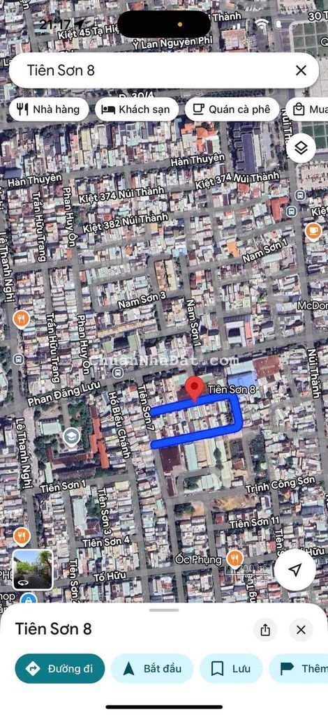 bán nhà cấp 4 đường Tiên Sơn 8 Hoà Cường Hải Châu gần Phan Đăng Lưu