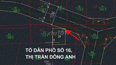 55m2 ĐẤT TỔ 16 TT ĐÔNG ANH, LÀ MẶT ĐƯỜNG LỚN SAU QH, GIÁ RẺ.
