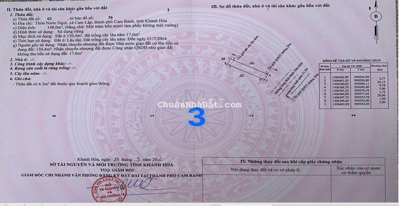 BÁN GẤP LÔ ĐẤT NGỢP MẶT TIỀN DT702 – CAM LẬP, CAM RANH GIÁ 1TY360