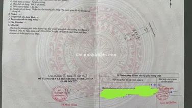 Chính chủ cần bán miếng đất thổ cư ngay Thị Trấn Đức Hòa, Long An.