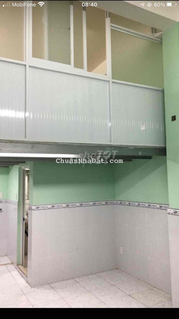 nhà trệt lửng dt 4 x6 gác lửng gắng máy lạnh được