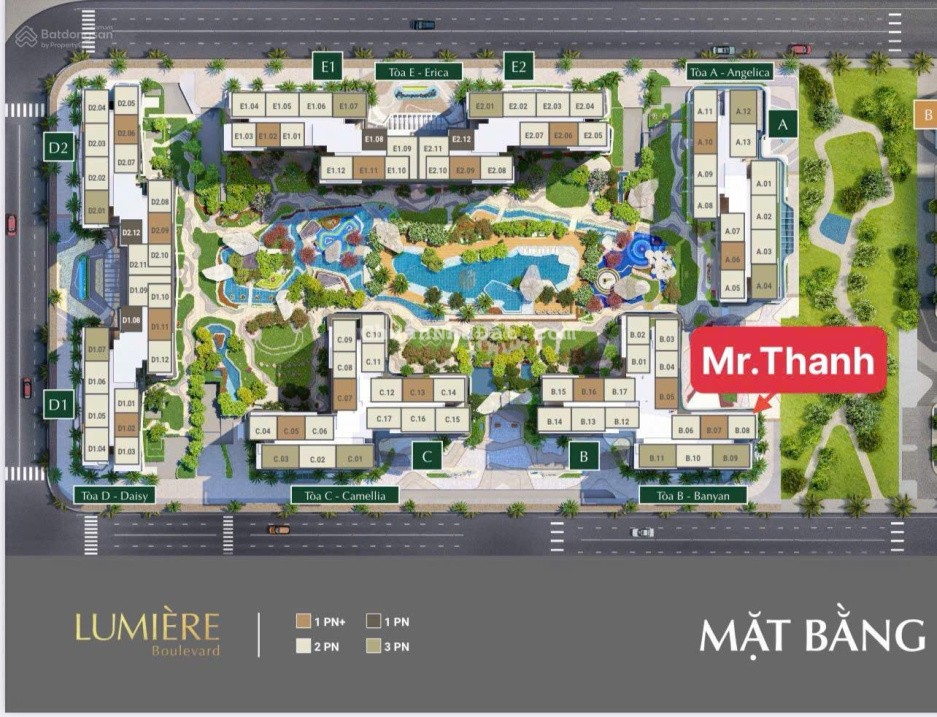 Cần bán căn góc 2PN 2WC view nội khu Masteri Lumiere, 74m2 nhà mới 100% giá đầu tư chỉ 4 tỷ bao hết