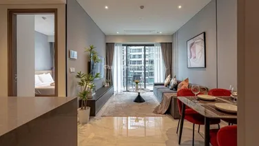 Cho thuê căn 2PN Opera đầy đủ nội thất, view hồ bơi vô cực, cầu Ba Son và sông Sài Gòn - 0909 903 ***