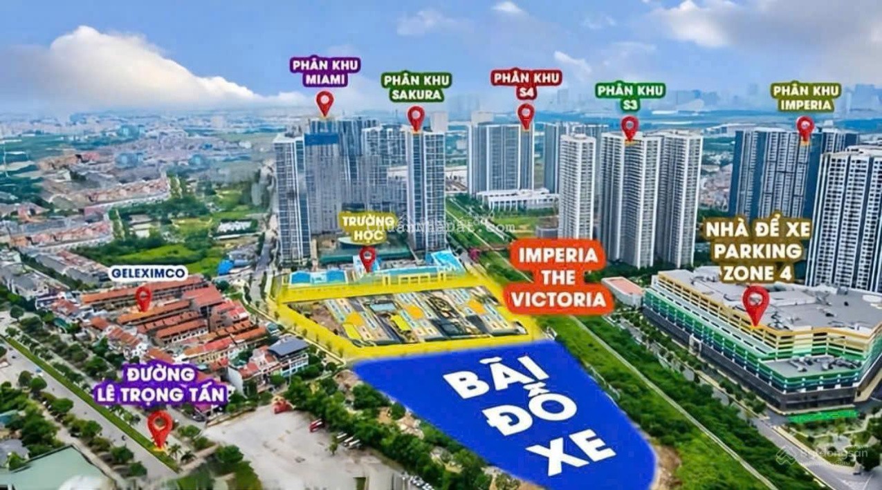 Bán 3PN 83,3m2 giá 5,85 tỷ bao phí tại The Victoria, Tây Mỗ, Nam Từ Liêm, Hà Nội. LH 0333 669 ***