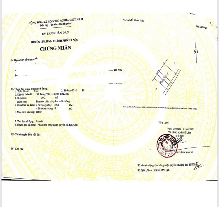 Chính chủ gửi bán nhà riêng tại Đại Linh 40m2 x 4 tầng. Gần Lê Quang Đạo, Cương Kiên, Mễ Trì