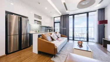 Cho thuê căn góc 3 Ngủ ban công Đông Nam, tầng trung view hồ Tây full đồ khu N03 Ngoại Giao Đoàn